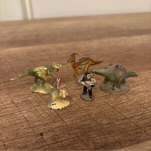 Vintage 1997 U.C.S & Amblin Metal Dinosaurs Lot Of 5 Mini Figured